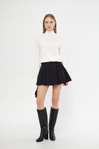 Chandail en tricot boutonné à col roulé à manches longues pour femmesSports, CasualOfficeStylishWear Opportunity en gros - Product Image 5