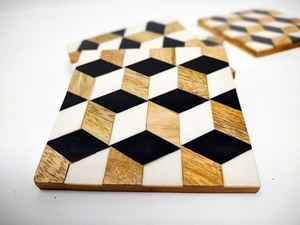 Dessous de verre à thé en incrustation d'os de qualité supérieure fait à la main Design de luxe Style classique Coffre-fort pour un usage domestique Artisanat indien - Product Image 3