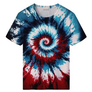 2025 Top Trending Men's Tie Dye T-Shirts Colorful Streetwear Style Custom Available 100% algodón Camiseta holgada para hombres - Product Image 1