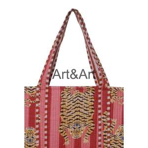 Sac fourre-tout pour femme en tissu écologique durable de haute qualité, imprimé animal, grand, multicolore, floral, robuste, pour les courses - Product Image 5