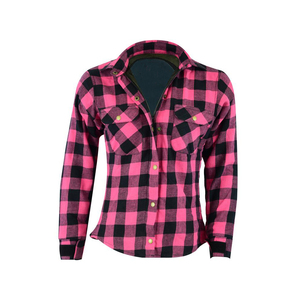 <b>Pink</b> and black plaid <b>Mens</b> plaid flannel <b>shirt</b> with Tactical safety <b>shirt</b> for <b>mens</b> and Custom protective <b>shirts</b> for motorcycle - Product Image 1