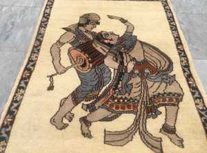 Tapis Vintage Afghan Noué À La Main Superbe Pictorial Home Decor Personnalisable 5x8 6x9 9x12 Tailles et Couleurs - Product Image 4