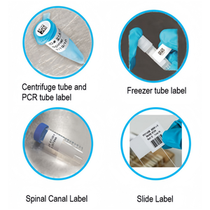 -196 ℃   Etiquetas de Nitrógeno Líquido de Baja Temperatura que No se Despegan para Recolección de Muestras Médicas, Tubos de Centrífuga, Códigos QR - Product Image 4