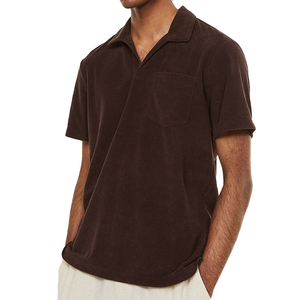 2025โปโลสำหรับผู้ชายเสื้อโปโลแบบเรียบง่ายปักโลโก้ได้ตามต้องการ - Product Image 1