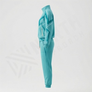 Stylish <b>Womens</b> Pure Cotton Fleece Tracksuits Customizable Logo Label High Quality Ladies Sets Premium Soft <b>Warm</b> Gym Sportswear - Product Image 3