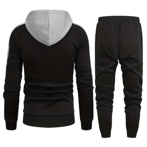 Chándal estampado con capucha para hombre al por mayor, ropa deportiva con logotipo personalizado, chándal para correr de alta calidad - Product Image 2