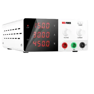 NICE-POWER R-SPS1530 White 15V 30A switching voltage Coarse Fine Adjustments variable 4-Digits display digital dc power supply