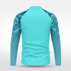 เสื้อเชิ้ตแขนยาวผู้ชายแบบซิป ¼  ผ้าพิมพ์ลายกลับด้านได้ ระบายความชื้น แห้งเร็ว น้ำหนักเบา ยืดหยุ่นได้ - Product Image 2