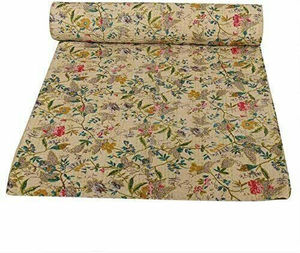 Beautifully Handcrafted Vintage Paradise Kantha Bedspread Indian Handmade <b>Quilt</b> Cotton <b>Throw</b> OEM Wholesale Prices <b>for</b> Hotels - Product Image 1