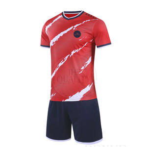 Uniforme de fútbol transpirable de secado rápido ecológico de poliéster 100% de alta calidad fabricado en fábrica, diseño de logotipo de Color personalizado para - Product Image 2