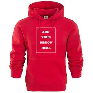 OEM personalizado 100% algodón polar con capucha sudadera de manga larga de alta calidad de los hombres de gran tamaño pulóver con capucha bordado sólido - Product Image 6