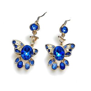 Pendientes de gota de piedras preciosas con forma de flor de lujo para mujer, joyería al por mayor - Product Image 3