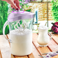 Afossa AK 333 2.6L Mixeur à main en acrylique transparent avec couvercle, pour cuisine moderne, jus de citron, lait, œufs