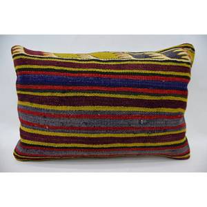 16x24 pulgadas Multicolor Vintage patrón lana almohada tejida Kantha Patchwork técnica cojín decorativo técnica - Product Image 1