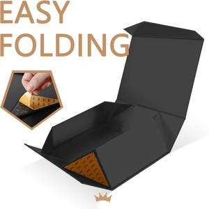 Boîte cadeau avec ruban et carte de vœux vierge, boîte cadeau magnétique noire pour cadeau, boîte de proposition de garçon d'honneur pour toutes les occasions - Product Image 5