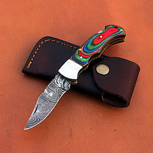 Cuchillo de bolsillo plegable de acero damasco para acampada al aire libre, cuchillos plegables de bolsillo, precio bajo - Product Image 3