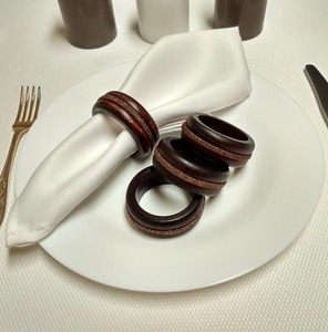 Servilletero ecológico de bambú personalizado para bodas, cenas, fiestas, Decoración de mesa, hogar, cocina, decoración de uso diario - Product Image 1