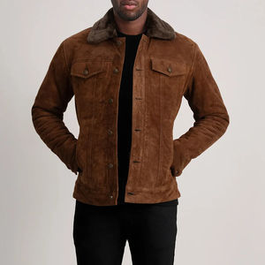 Chaqueta de Cuero de Gamuza Estilo Vaquero Bronce para Hombre, Estilo Rodeo Vintage, Hip Hop, Ropa de Abrigo para Festivales de Invierno - Product Image 6
