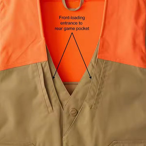 Gilet de tir matelassé imperméable respirant anti-taches à prix avantageux en velours côtelé orange, uniforme tactique de combat unisexe pour la chasse - Product Image 3