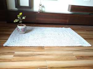 Tapis en jute tressé réversible, écologique, antidérapant, lavable, style moderne, fait main, pour la maison, salon, cuisine, entrée - Product Image 2