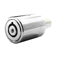 Cylindres de serrure tubulaire à poussoir en alliage de zinc de qualité supérieure, sécurisés, conviviaux, serrures ABA, finition chromée, 2 clés, 60 mm, personnalisables pour