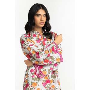 ชุดเซ็ตผ้าเครปแจ็คการ์ดวิสโคสลำลองสำหรับผู้หญิง รุ่นใหม่ล่าสุด ชุดสองชิ้นสำหรับฤดูใบไม้ผลิ/ฤดูร้อน ไซส์ XS ถึง XL - Product Image 6