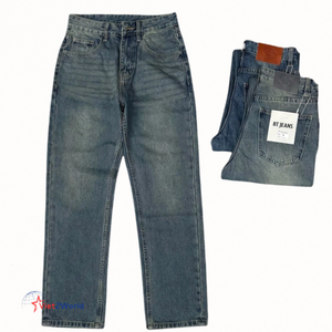 กางเกงยีนส์ขายาวผ้ายืดสีดำสำหรับผู้ชายกางเกงยีนส์ทรงหลวมใส่สบายพอดีตัวปกติสำหรับใส่ทำงานกลางแจ้งแบบทางการ - Product Image 1