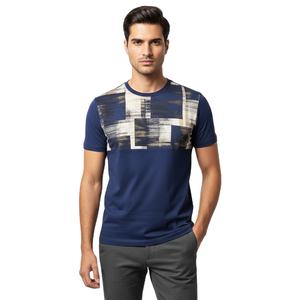 Camiseta Casual de Manga Corta para Hombre, Diseño Moderno con Estampado de Serigrafía, Algodón Jersey, Transpirable, Estilo Urbano - Product Image 1