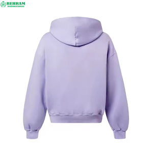 Sweat à capuche unisexe décontracté pour l'hiver, coupe classique, en molleton chaud, avec poche zippée, couleur unie, fabrication ODM, tissu French Terry 100% coton - Product Image 2