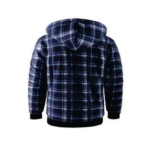 Sudaderas con capucha de lana polar gruesa transpirable OEM al por mayor para hombres patrón sólido bajo MOQ liso teñido para la temporada de invierno - Product Image 3