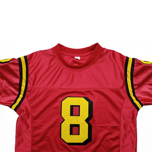 Último diseño personalizado fútbol americano Jersey 100% poliéster fútbol americano Jersey con logotipos bordados personalizados - Product Image 2