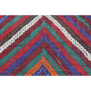 Tapis Kilim vintage 3,2 x 5,4 pieds, tapis turc rouge à fleurs en laine - Product Image 5