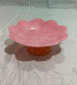 Juego de cuencos para servir de resina con remolino rosa de 2 cuencos de madera y resina en línea al mejor precio, tamaño personalizado hecho en India - Product Image 1