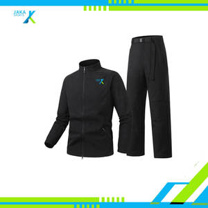 Survêtement d'extérieur en nylon imperméable et léger pour hommes, logo personnalisé, ensemble d'entraînement deux pièces coupe-vent respirant, jogging - Product Image 3