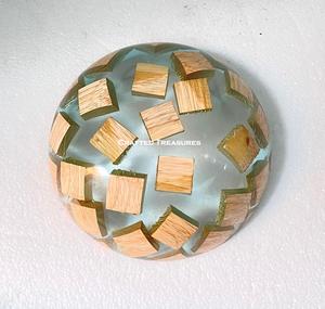 Cuenco de madera decorado con resina de nuevo diseño de alta calidad, un artículo de cocina hermoso y funcional para servir alimentos - Product Image 2