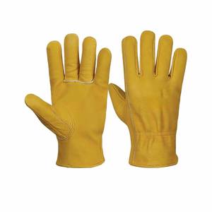 Gants de conduite en cuir de vachette grainé de qualité supérieure avec logo personnalisé, résistants à l'abrasion, protection des mains, gants durables - Product Image 1