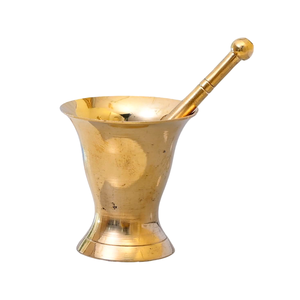 ครกทองเหลืองพร้อมอุปกรณ์บดละเอียดสำหรับกาแฟและเครื่องเทศแบบแมนนวลเครื่องครัว - Product Image 6