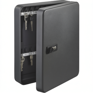 BURG-WCHTER KC H300xW240xD60mm Black Sheet Steel <b>Key</b> Box with 36 <b>Hooks</b> Mail & <b>Key</b> <b>Wall</b> Organizer - Product Image 3