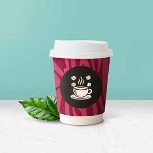 แก้วกาแฟกระดาษแบบใช้แล้วทิ้ง ลายริ้ว เป็นมิตรกับสิ่งแวดล้อม ขนาด 8oz/10oz/12oz/16oz เคลือบด้วยสารจากน้ำ สำหรับเครื่องดื่มร้อน/เย็น พร้อมฝาปิด ปรับแต่งได้ - Product Image 1
