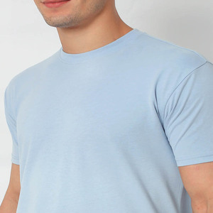 Camiseta de Algodón Grueso para Hombre, Manga Corta, Cuello Redondo, con Logotipo de Impresión Digital Personalizada, Camisetas con Patrón Sólido - Product Image 5