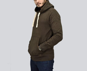 Sudadera con capucha de gran tamaño con logotipo y color personalizado Sudadera con capucha para hombre Sudaderas con capucha de invierno de color sólido para hombres - Product Image 3