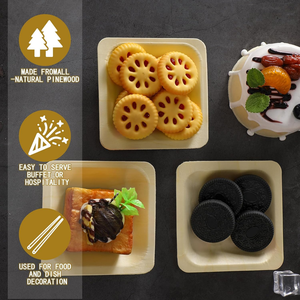 Bol en feuille de palmier carré écologique-Vaisselle biodégradable et élégante pour tout événement Bol en feuille de palmier carré durable - Product Image 3