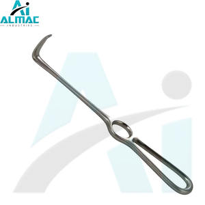 Retractor ortopédico de tamaño personalizado ALMAC OEM, Retractor Langenbeck de acero inoxidable de alta calidad de 210mm y 30mm, fuente de alimentación Manual - Product Image 1
