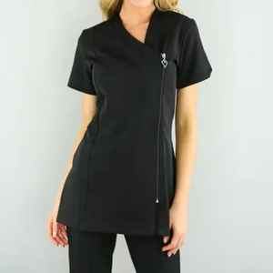 Conjuntos de uniformes médicos de talla grande para médicos y enfermeras para mujer, Top Pantalones elástica + de tela, conjuntos de trajes de fregado - Product Image 5