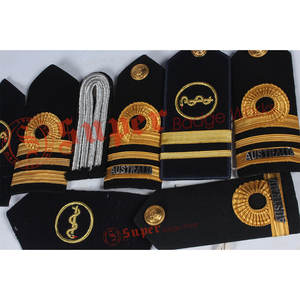 High Quality Customized Fashion Epaulettes Gold Black Bullion Shoulder Boards for Pilots Use for <b>Airlines</b> in Pakistan - Product Image 3