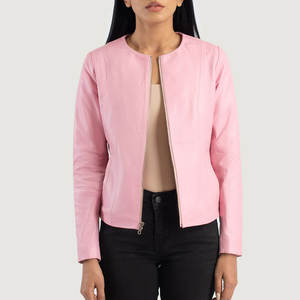 Veste en cuir pour femme à manches longues tendance et haut de gamme, qualité supérieure, durable, lavable - Product Image 3