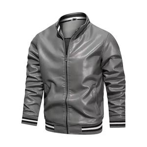 2025 OEM Service Men's <b>Leather</b> Jacket Customized Color Genuine <b>Leather</b> Full Sleeve Stand Collar Waterproof Breathable Winter - Product Image 6