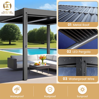 Nouvelle Pergola en Aluminium à Lamelles pour Parking de Voitures - Étanche Motorisée Tailles Personnalisables