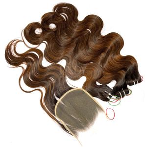 Paquetes de color de punta ondulada de cuerpo de cabello crudo de alta calidad con cierre para hacer pelucas de cabello vietnamita real - Product Image 5