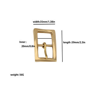 Fabriqué au japon, attache de sangle en cuir, boucle de col, fermeture de boucle 20mm pour les articles en cuir - Product Image 2